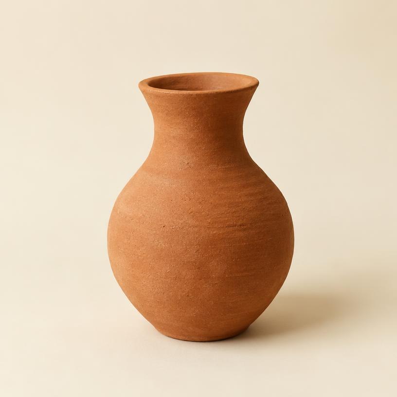 Handmade terracotta vase